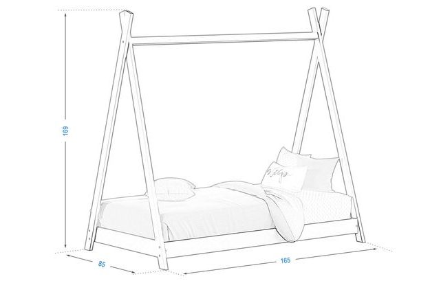 Set dětská postel Teepee 80x160 cm + matrace s roštem zdarma!