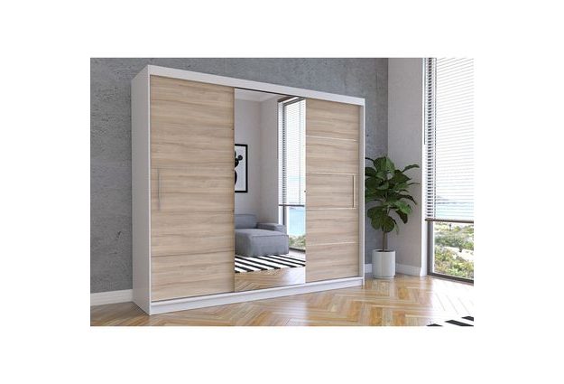 Šatní skříň ALBA I 250 cm se zrcadlem