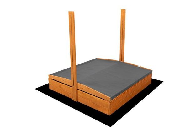 Dřevěné uzavíratelné pískoviště s lavičkami a stříškou, impregnované pro dlouhou životnost a ochranu před nepříznivými povětrnostními vlivy