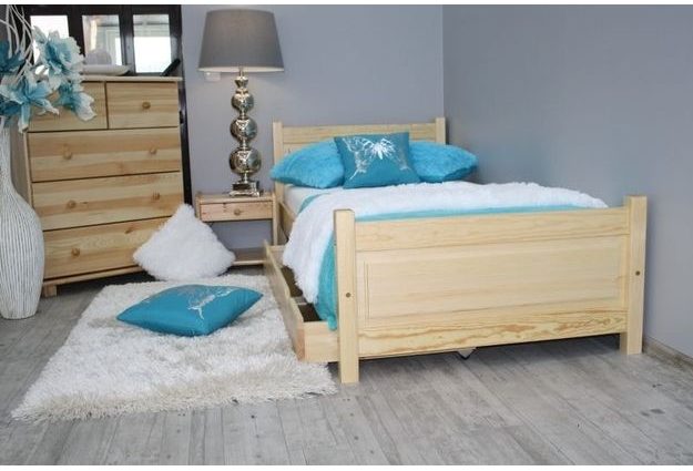 Postel LENA 90 x 200 cm + sendvičová matrace + rošt