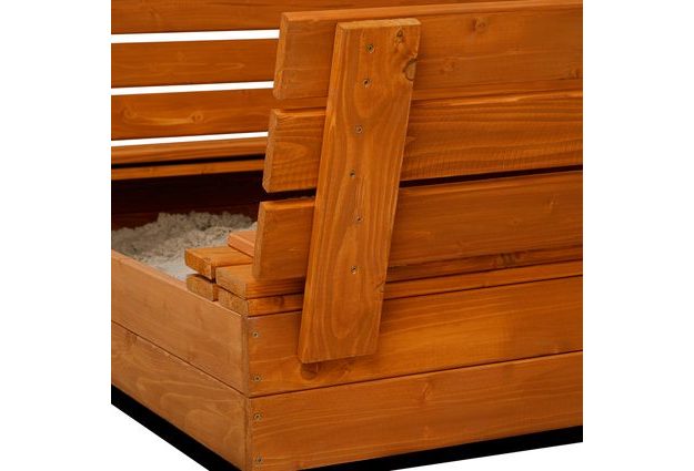 Dětské dřevěné pískoviště se sklápěcími lavičkami