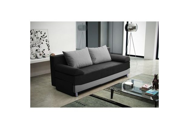 Rozkládací pohovka DAKOTA v provedení šedá/černá