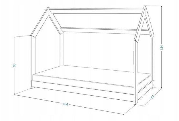 Dětská postel Shira D2 80x160 cm + rošt ZDARMA
