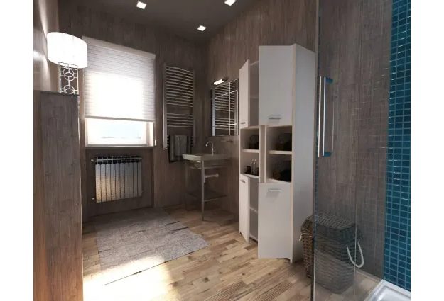 Úzká koupelnová skříň Stivio