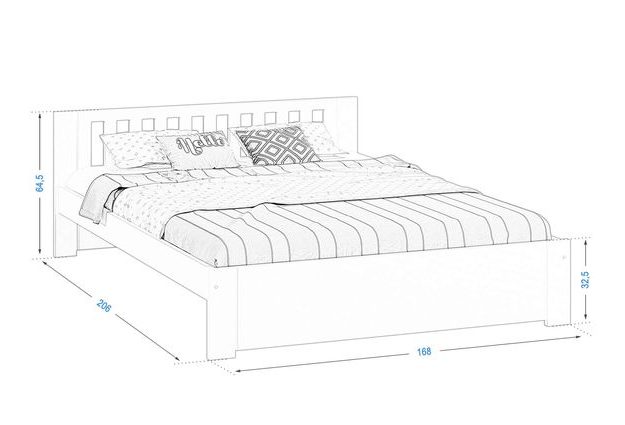 Bílá postel Molly 160 x 200 cm