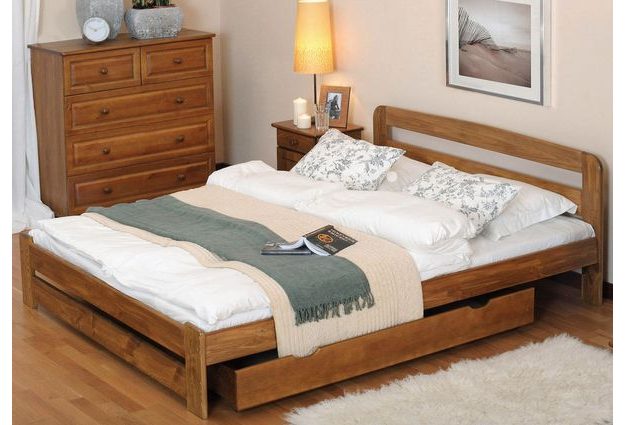 Posteľ LYDIA 180 x 200 cm - moření dub