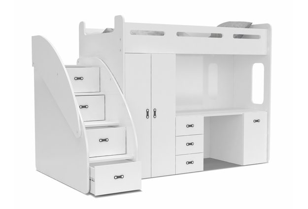 Patrová postel se stolem a skříní Zuzia Plus 80x200 cm + rošt ZDARMA