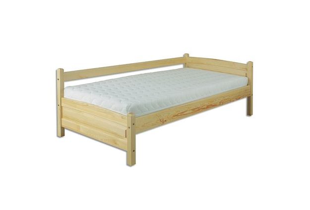 Borovicová postel LK132 90 x 200 cm - surové dřevo