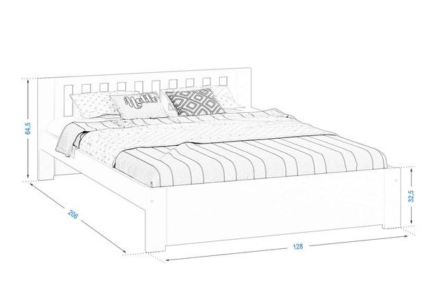 Bílá postel Molly 120 x 200 cm