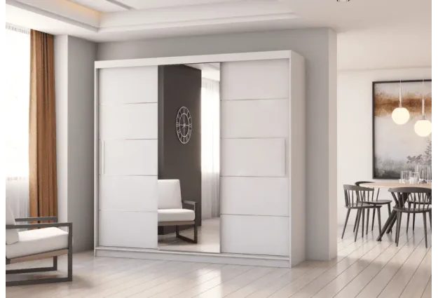 Šatní skříň ALBA I 250 cm se zrcadlem