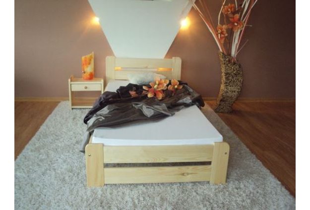 Posteľ EUREKA 80 x 200 cm - bezbarvý lak