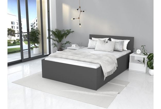 Postel Panama 140 x 200 cm s výklopným roštem a úložným prostorem