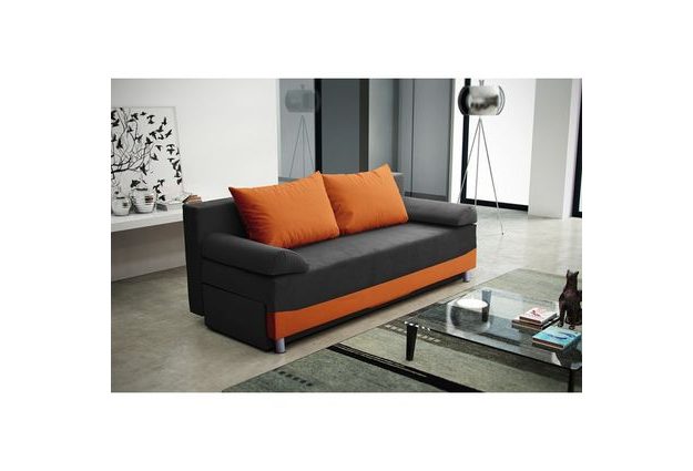 Rozkládací pohovka DAKOTA v provedení šedá/černá