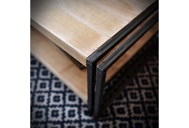 Kovový konferenční stolek STEEL WOOD