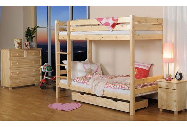 Poschodová posteľ 90 x 200 cm