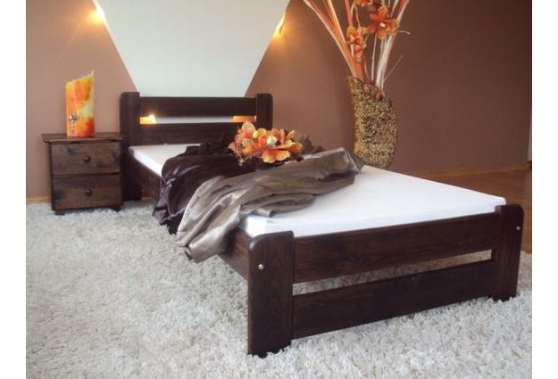 Posteľ EUREKA 80 x 200 cm - moření ořech