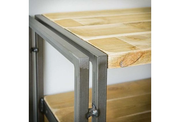 TV stolek Steel wood se dvěma šuplíky