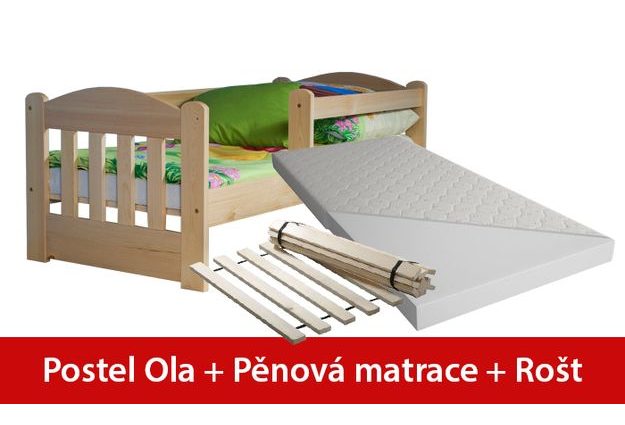 Dětská postel Ola 70 x 160 cm + matrace + rošt