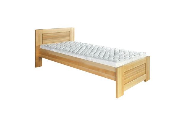 Buková postel LK161 90 x 200 cm - surové dřevo