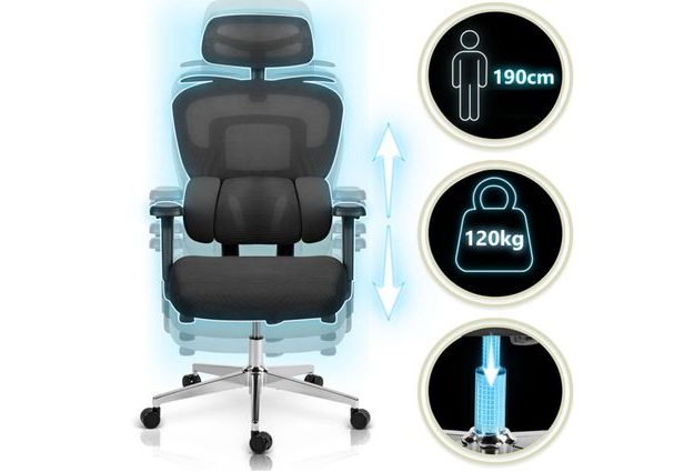 Kancelářská židle Talin Micro Mesh – ergonomická s nastavitelným opěradlem