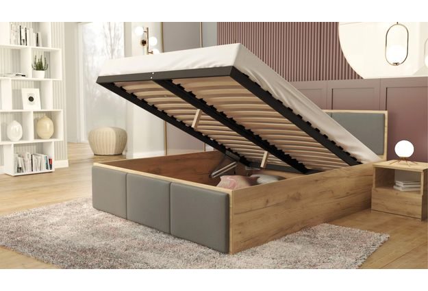 Postel Panama Soft 120 x 200 cm s výklopným roštem a úložným prostorem