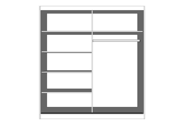 Šatní skříň MULTI 42 203 cm