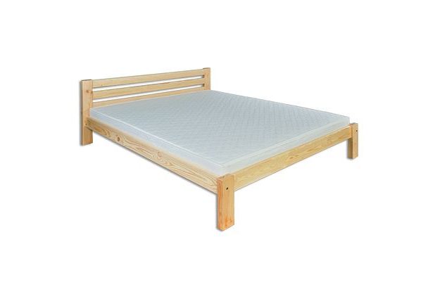Borovicová postel LK105 160 x 200 cm - surové dřevo