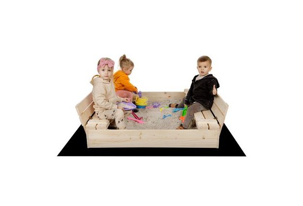 Otevřené pískoviště Sunny s dvěma praktickými lavičkami pro děti