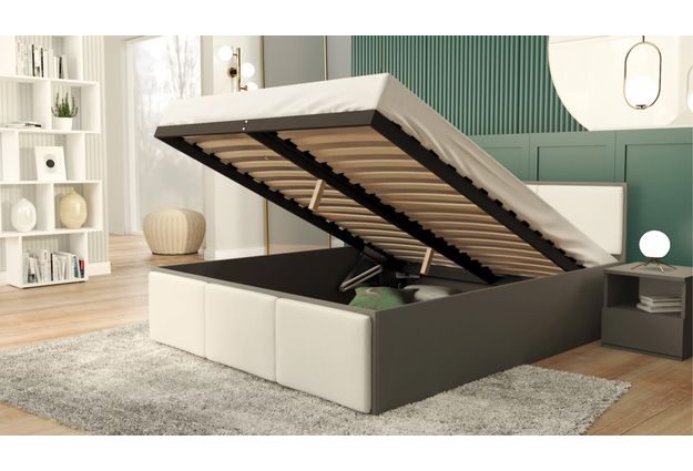 Postel Panama Soft 140 x 200 cm s výklopným roštem a úložným prostorem