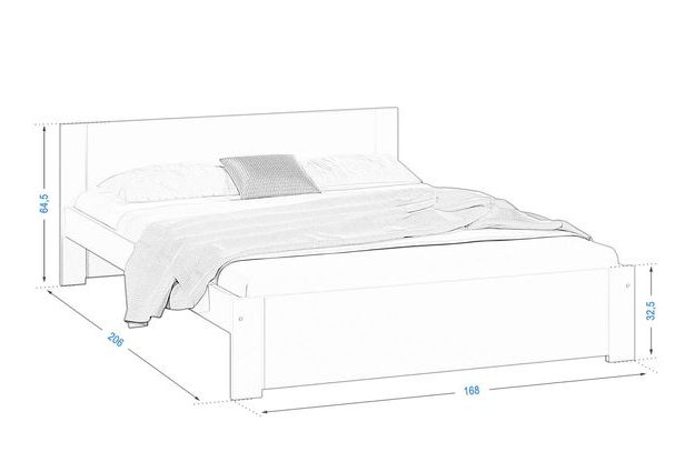 Bílá postel Livia 160 x 200 cm