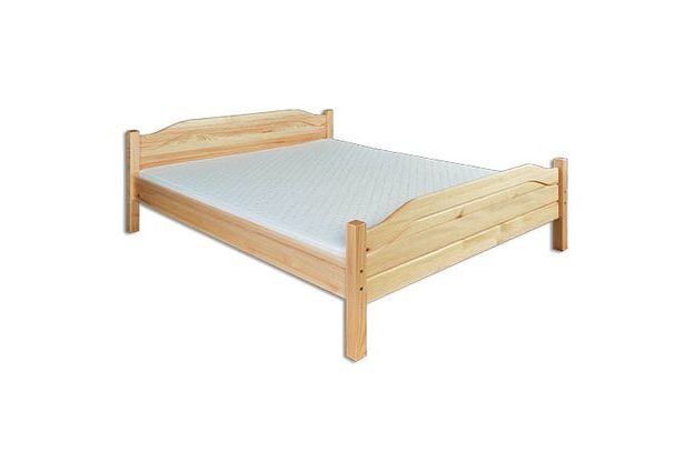 Borovicová postel LK101 160 x 200 cm - surové dřevo