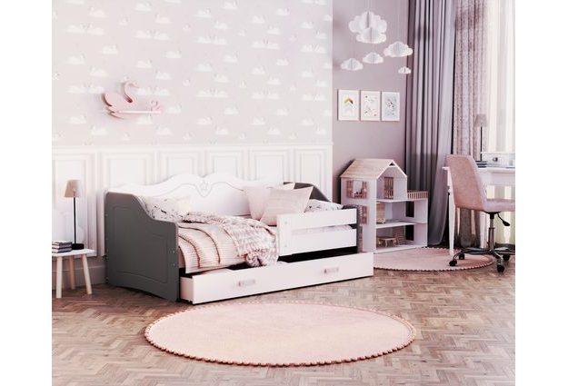 Praktická dětská postel Lili s šuplíkem na hračky a lůžkoviny