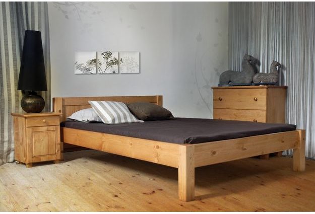 Posteľ WIKTORIA 140 x 200 cm - moření olše