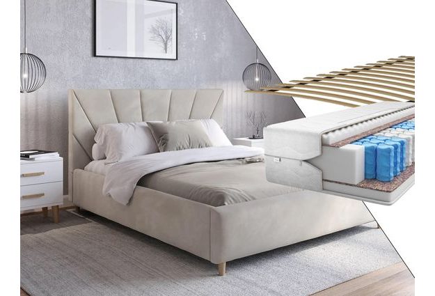 Čalouněná postel Sandy 3 180 x 200 cm s matrací a roštem