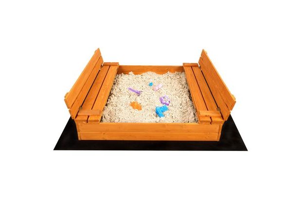 Impregnované dřevěné pískoviště Sunny 150 cm s lavičkami a víkem