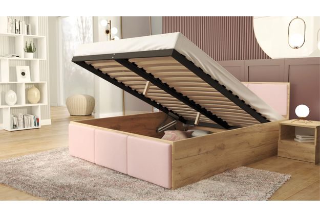 Postel Panama Soft 140 x 200 cm s výklopným roštem a úložným prostorem