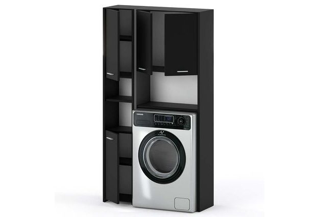 Malá koupelnová sestava s regálem na pračku Stivo 2