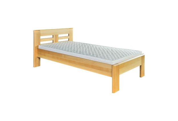 Buková postel LK160 100 x 200 cm - surové dřevo