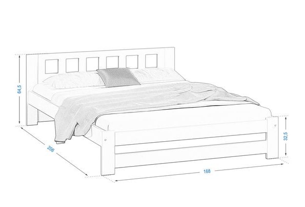 Bílá postel Terra 160 x 200 cm