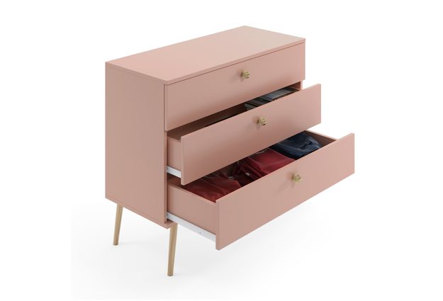 Ložnicová sestava komody + skříně s policemi + 2x noční stolek Boho