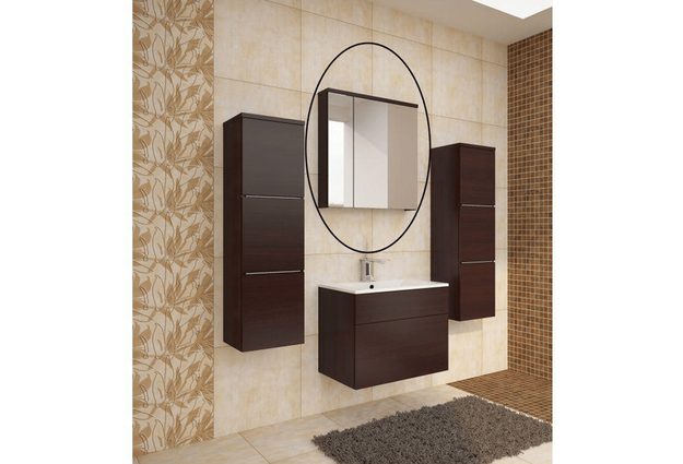 Skříňka se zrcadlem, wenge, MASON