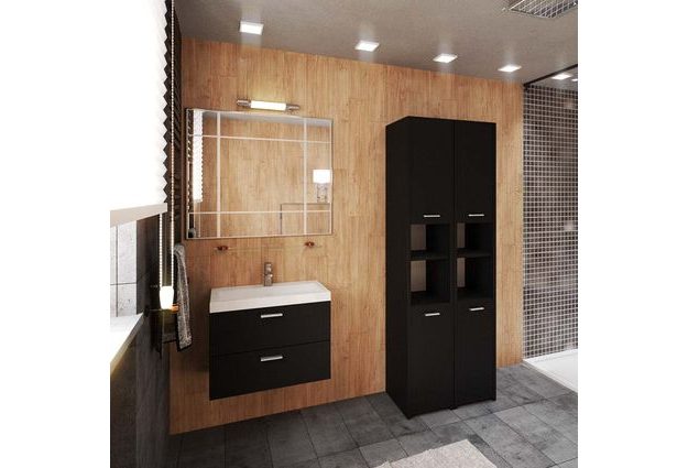 Úzká koupelnová skříň Stivio