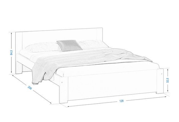 Bílá postel Livia 120 x 200 cm