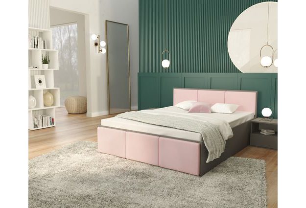 Postel Panama Soft 140 x 200 cm s výklopným roštem a úložným prostorem