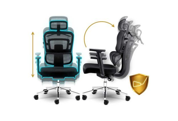 Ergonomická kancelářská židle Nicea – plynulé houpání pro uvolnění zad