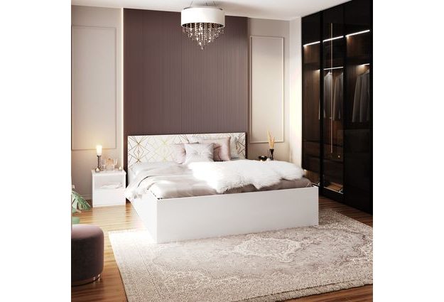 Postel Panama 180 x 200 cm s výklopným roštem a úložným prostorem