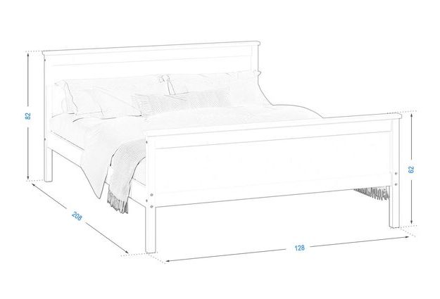 Bílá postel Leona 120 x 200 cm