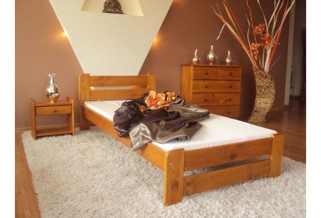 Borovicová postel Eureka 100 x 200 cm