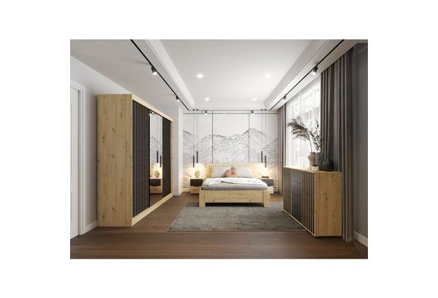 Šatní skříň Werona 3D 233 cm