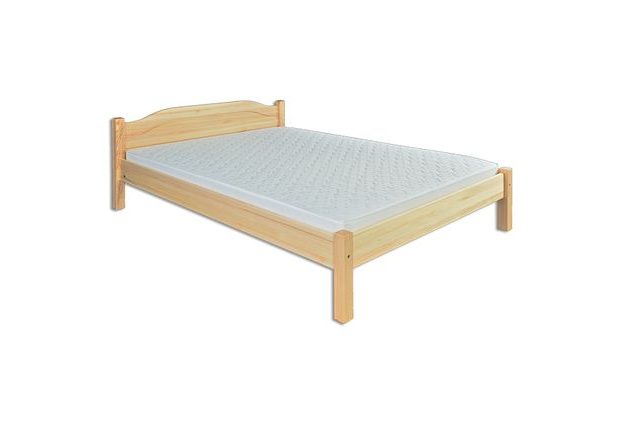 Borovicová postel LK106 200 x 200 cm - surové dřevo